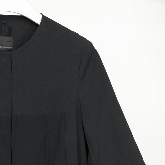 Annette Gortz SS/20 Evox Nero Cotton Snap-Off Jacket *MISSING SLEEVE ATTACHMENTS - Picture 6 of 13